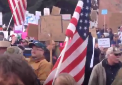 Video shows armed protestors asking for LEO and FBI heald accountable for Lavoy Finicums death